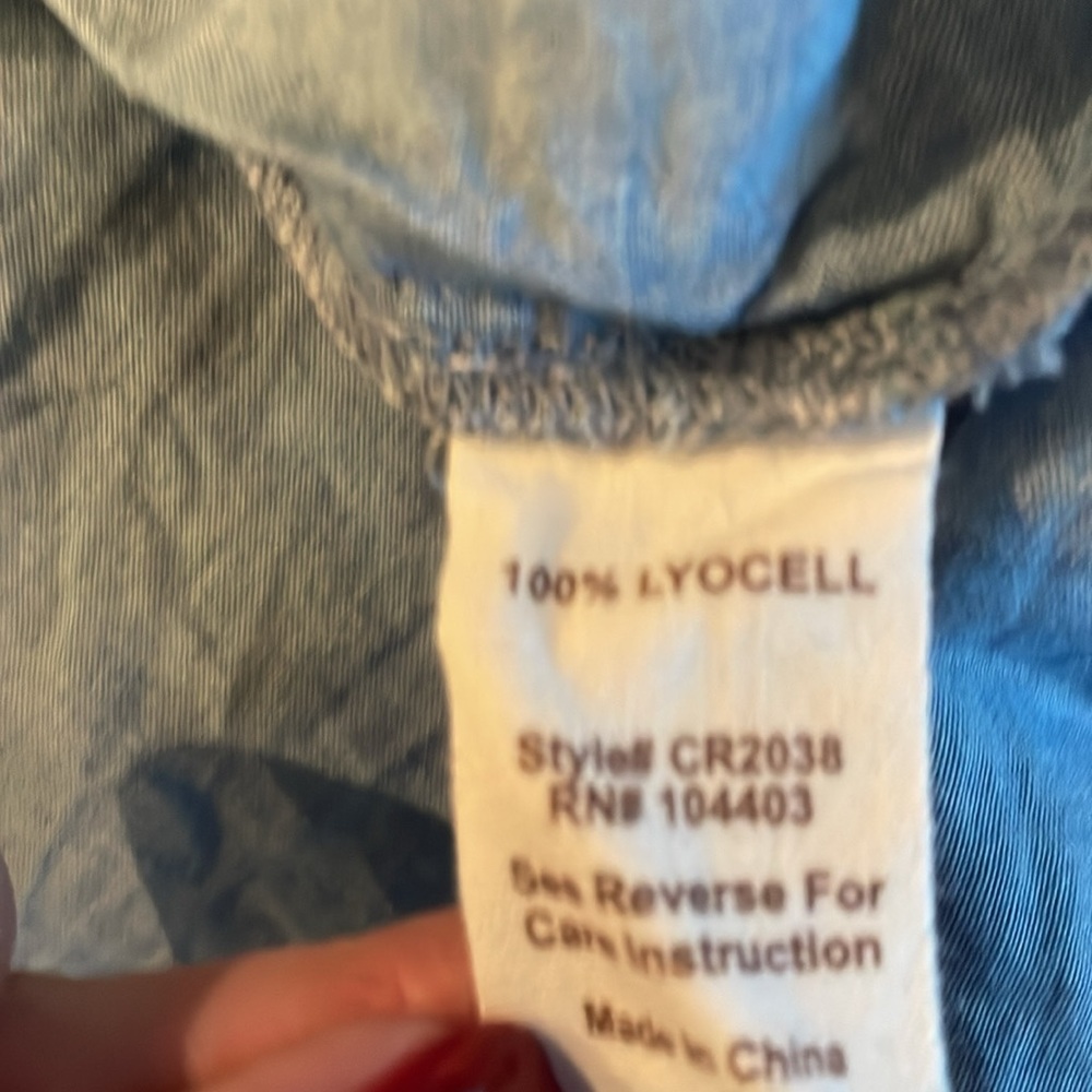 Women's Blue Sleeveless Top - Picture 4 of 4